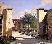 Christen Kobke The North Gate of the Citadel France oil painting artist